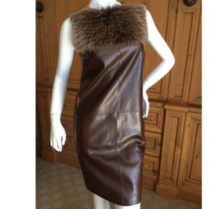 Gucci Brown Leather dress
